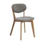 *WOONWINKEL* Eiken Stoel Met Grijze Stof, Huis en Inrichting, Stoelen, Verzenden, Nieuw, Stof