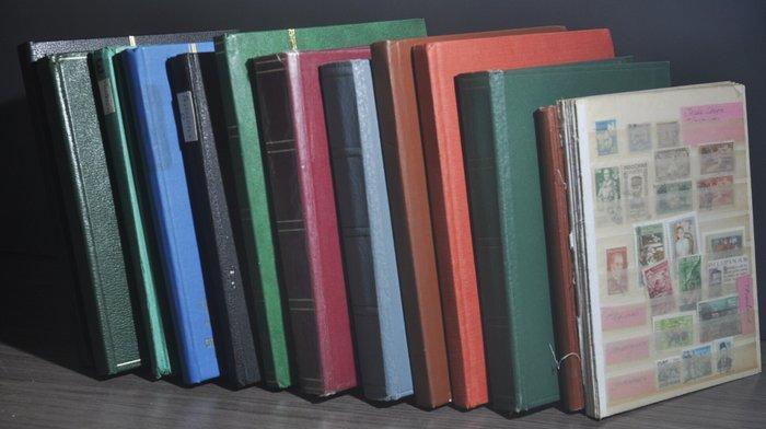 Wereld - Partij in diverse stockboeken met o.a. Azië, USA,, Postzegels en Munten, Postzegels | Amerika