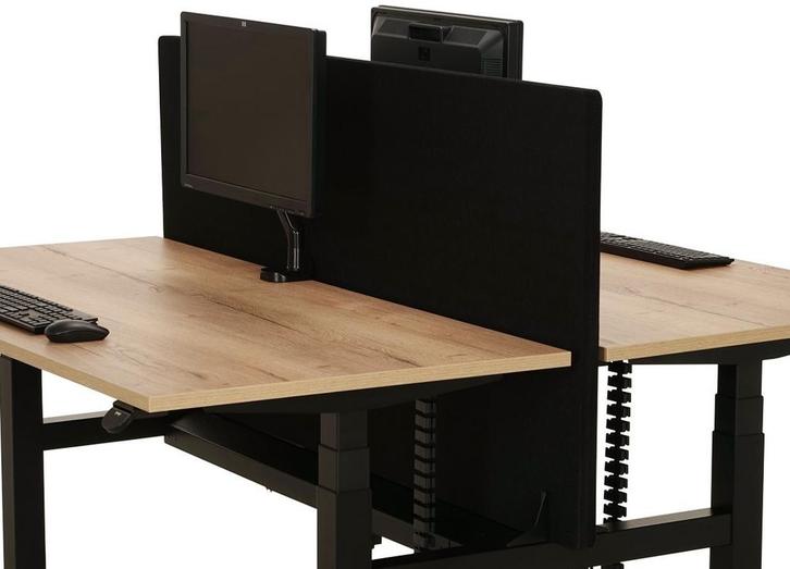 Geluiddempende tussenwand Duo bureau zwart 160x80, Huis en Inrichting, Bureaus, Ophalen of Verzenden