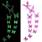 Glow in the Dark Vlinders - 12 Stuks - Lichtgevende, Huis en Inrichting, Woonaccessoires | Overige, Verzenden, Nieuw