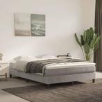 vidaXL Boxspring bed 140x200 cm fluweel lichtgrijs, Huis en Inrichting, Slaapkamer | Bedden, Verzenden, 140 cm, 200 cm, Nieuw