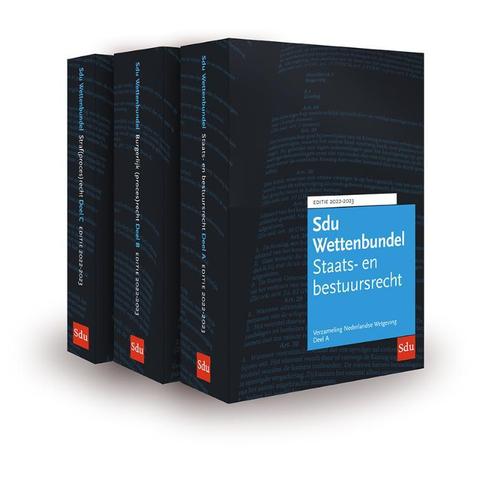 Sdu Wettenbundel 2022 2023 set a drie delen 9789012408080, Boeken, Studieboeken en Cursussen, Zo goed als nieuw, Verzenden