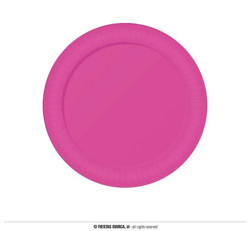 Borden Neon Fuchsia 23cm (6st), Kleding | Dames, Carnavalskleding en Feestkleding, Nieuw, Ophalen of Verzenden