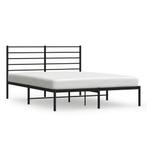 Metalen Bedframe 140x190 Zwart - Tweedekansje - OP = OP, Zwart, Elegant en tijdloos, Metaal, Nieuw