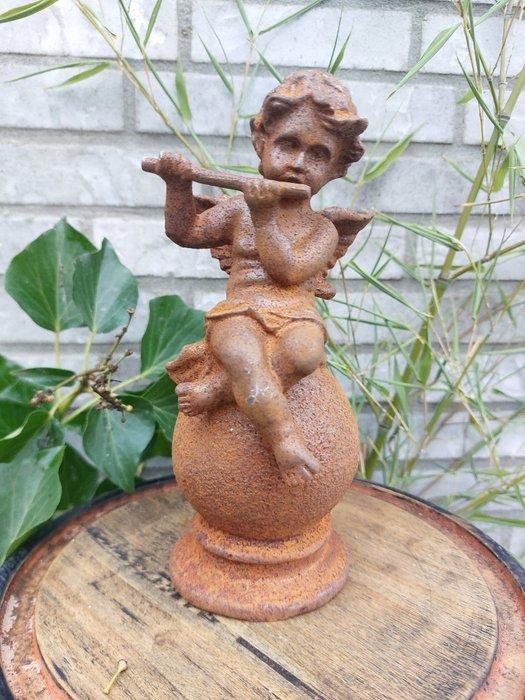 Beeld, angel op sphere musical instrument whistle - 20 cm -, Antiek en Kunst, Curiosa en Brocante