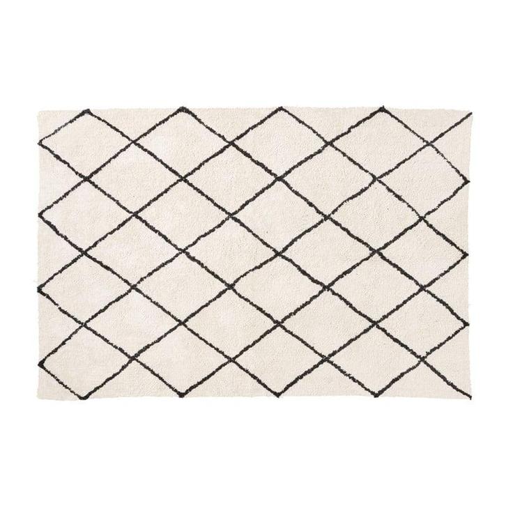 Vloerkleed berber - naturel/zwart - 120x180 cm, Huis en Inrichting, Stoffering | Tapijten en Kleden, Verzenden