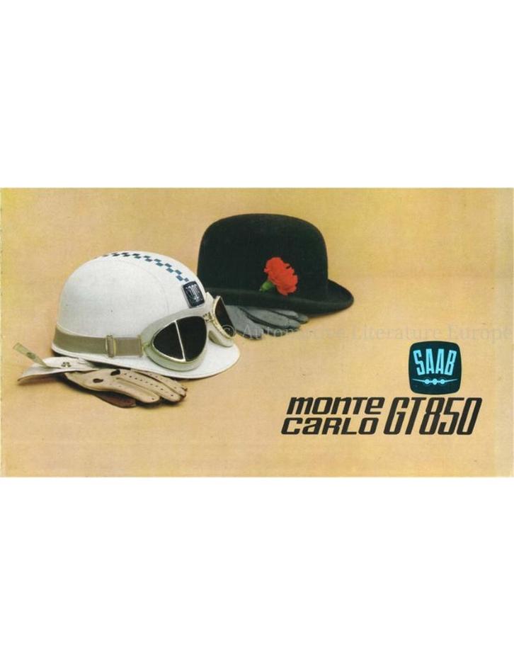 1964 SAAB MONTE CARLO GT850 BROCHURE ENGELS, Boeken, Auto's | Folders en Tijdschriften