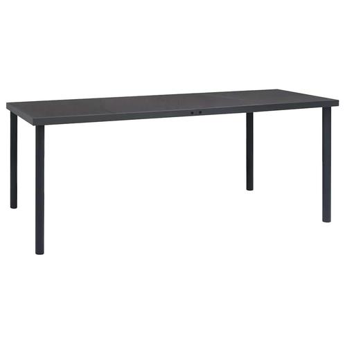 vidaXL Tuintafel 190x90x74 cm staal antracietkleurig, Tuin en Terras, Tuintafels, Nieuw, Metaal, Verzenden