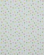 Poplin Katoen Bloemetjes Glitter Groen, Nieuw, Groen