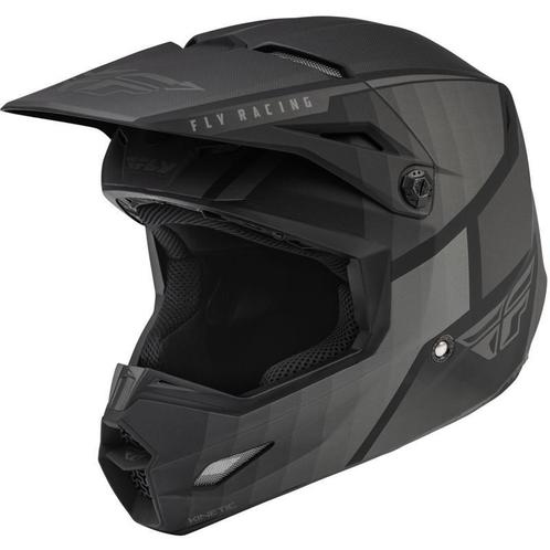 Kinder Crosshelm Fly Racing Kinetic Drift  - Zwart / Charcoa, Motoren, Kleding | Motorhelmen, Kinderen, Nieuw met kaartje, Offroadhelm