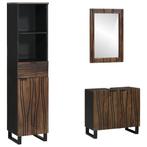 vidaXL Badkamermeubelset met lade 3 pcs Walnoot bruin 38 x, Huis en Inrichting, Verzenden, Nieuw