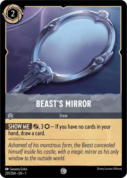 [201/204] - BEASTS MIRROR ENG FOIL [M/NM], Verzamelen, Disney, Ophalen of Verzenden