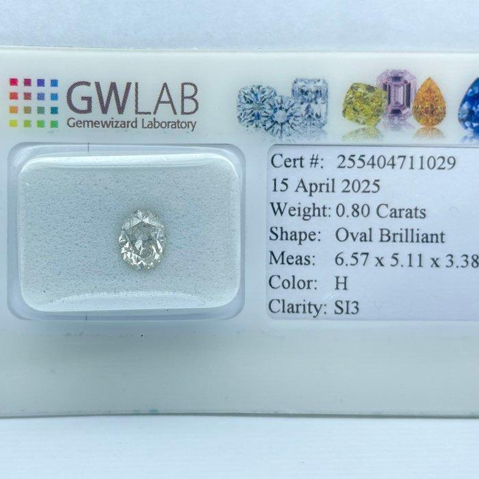 Zonder Minimumprijs - 1 pcs Diamant (Natuurlijk) - 0.80 ct -, Sieraden, Tassen en Uiterlijk, Edelstenen