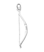 Zilveren Handboog ketting hanger, Verzenden, Nieuw