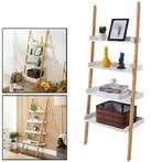Ladderrek van bamboe hout - Houten decoratie ladder - Open