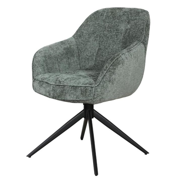 Eetkamerstoel met armleuning | Stof | Groen | DS4U Joy, Huis en Inrichting, Stoelen, Nieuw, Ophalen of Verzenden