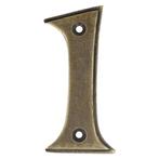 Cijfer 1, klein, brons antiek, Verzenden, Nieuw