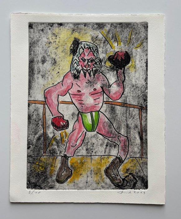 Fred Bervoets (1942) - Zelfportret als bokser, Antiek en Kunst, Antiek | Overige Antiek