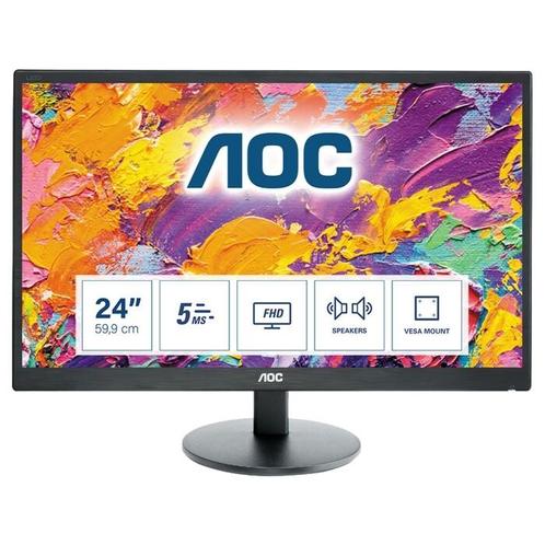 AOC E2470SWDA - 24 inch - 1920x1080 - DVI - VGA - Zwart - Zo, Computers en Software, Monitoren, Nieuw, Verzenden
