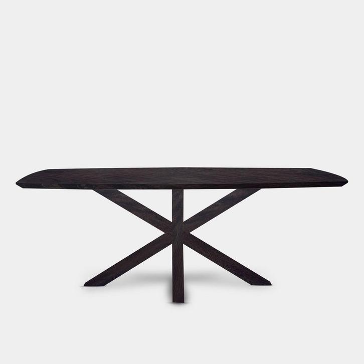 Tafel Deens Ovaal eikenhout  Matrix hout  220x100, Huis en Inrichting, Tafels | Eettafels