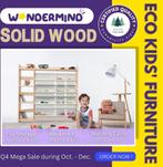 Premium Massief Houten Montessori Speelgoedkastmet 9, Huis en Inrichting, Ophalen of Verzenden, Zo goed als nieuw
