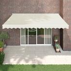 vidaXL Luifel automatisch uitschuifbaar 4,5x3 m crèmekleurig, Tuin en Terras, Verzenden, Nieuw