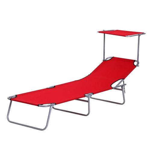 TRUUSK Ligstoel Tuinligstoel Inklapbaar Met Zonnescherm, Wel, Tuin en Terras, Overige Tuin en Terras, Nieuw, Verzenden