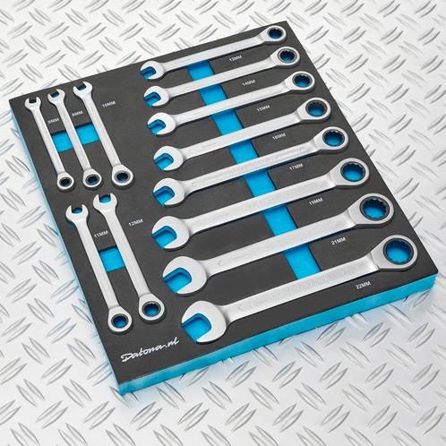 Datona Ringratelsleutelset 13-delig in Plus softmodule -, Doe-het-zelf en Verbouw, Gereedschap | Handgereedschap, Nieuw, Ophalen of Verzenden