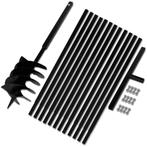 vidaXL Grondboor met handvat 200 mm en verlengstukken 13 m, Verzenden, Nieuw