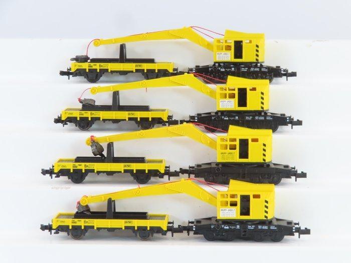 Minitrix N - 13682/18069 - Modeltrein goederenwagon (4) - 4x, Hobby en Vrije tijd, Modeltreinen | N-Spoor