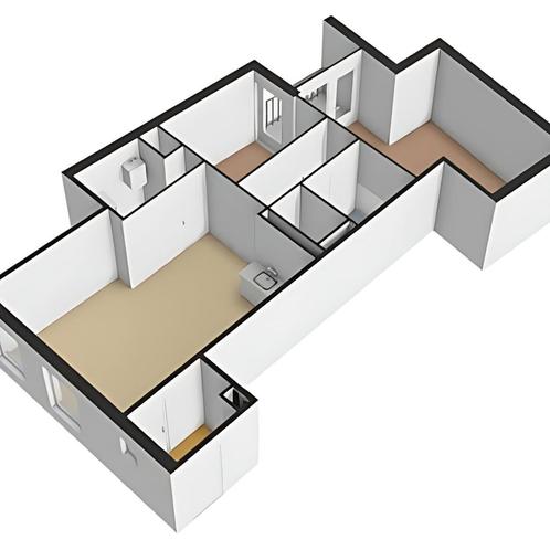 Appartement met Balkon, Wasmachineaansluiting en P..., Huizen en Kamers, Huizen te huur, Direct bij eigenaar, Appartement
