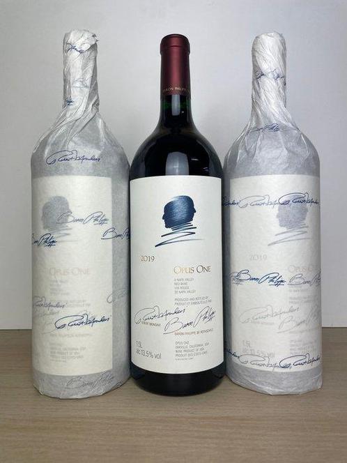 2019 Opus One - Californië, Napa Valley - 3 Magnums (1.5L), Verzamelen, Wijnen