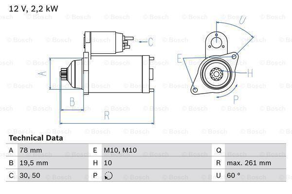 Startmotor / Starter HYUNDAI H200 (2.5 CRDi,2.5 CRDi 4WD), Auto-onderdelen, Motor en Toebehoren, Nieuw, Ophalen of Verzenden