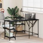 vidaXL Bureau Zwart Eiken 139 x 139 x 75 cm Bewerkt hout, Verzenden, Nieuw