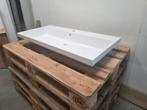 Wastafel 100 x 48 cm composiet glans wit – 1 kraangat, Ophalen of Verzenden, Nieuw, Bad