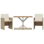 Rattan Bistroset Beige | OP = OP | Geniet nu van 55% Kort..., Tuin en Terras, 2 zitplaatsen, Rotan, Nieuw, Ophalen of Verzenden
