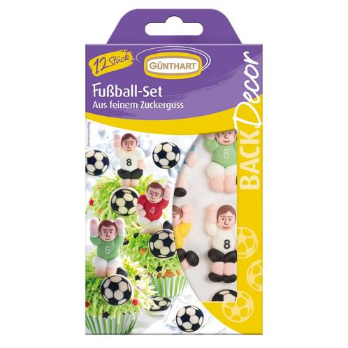 Günthart Suikerdecoratie Voetbal Set 12st., Hobby en Vrije tijd, Taarten en Cupcakes maken, Nieuw, Verzenden