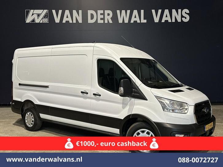 Ford Transit | 2.0 TDCI 131pk L3H2 Euro6 *Rijklaar Direct, Auto's, Bestelauto's, Dealer onderhouden, Lease, Handgeschakeld, Diesel