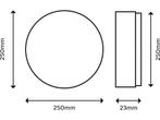 Philips SuperSlim badkamer plafondlamp - wit - rond - 15 W, Verzenden, Zo goed als nieuw