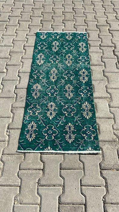 Handgemaakt vintage tapijt - Loper - 144 cm - 61 cm - Groene, Huis en Inrichting, Stoffering | Tapijten en Kleden