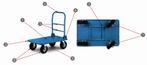 Magazijnwagen voor zware lasten - 500 kg capaciteit - luc..., Doe-het-zelf en Verbouw, Transportwagens, Ophalen of Verzenden, Nieuw