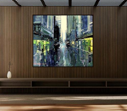 Adam Wajerczyk (1975) - Street lights, Antiek en Kunst, Kunst | Schilderijen | Modern