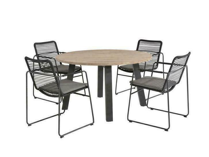 Taste by 4 seasons outdoor tuinset elba + derby ronde tafel, Tuin en Terras, Tuinsets en Loungesets, Tuinset, Nieuw, Overige materialen