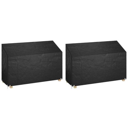 vidaXL Tuinbankhoezen 2 st 8 oogjes 190x70x70/88 cm, Tuin en Terras, Tuinmeubel-accessoires, Nieuw, Verzenden
