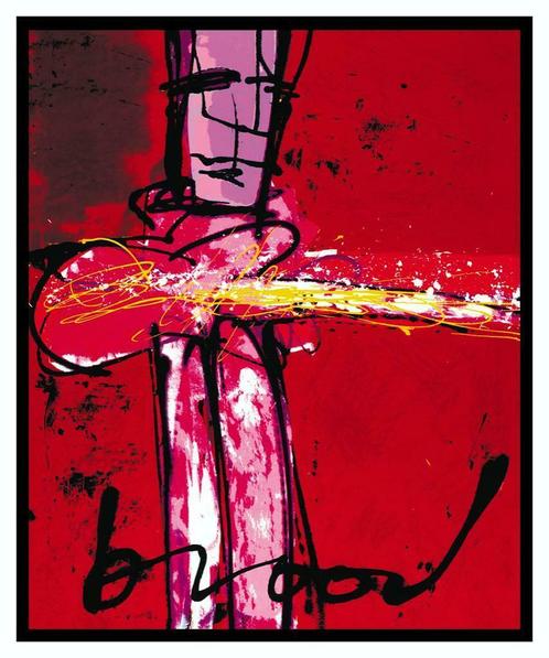 Herman Brood | Giclée: Purple Haze | Afmeting: 90cm x 110cm, Antiek en Kunst, Kunst | Overige Kunst, Ophalen of Verzenden