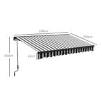 TRUUSK Balkonmarkies 350 x 250 x 150 cm - UV30+ bestendig -, Tuin en Terras, Zonneschermen, Verzenden, Nieuw