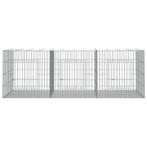 Konijnenkooi met 3 panelen 163x79x54 cm gegalvaniseerd ijzer, Dieren en Toebehoren, Honden-accessoires, Nieuw, Verzenden
