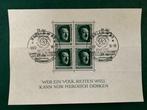 Duitse Rijk 1937 - Hitlerblok met eerste dag annulering, Postzegels en Munten, Postzegels | Europa | Duitsland, Gestempeld