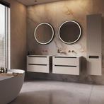 HIPP Design Phantom Ronde LED spiegel - Zwart Frame - 80 cm, Huis en Inrichting, Woonaccessoires | Spiegels, Ophalen of Verzenden