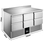 GGM Gastro | Koelwerkbank PREMIUM - 1365x700mm - 6 laden & |, Zakelijke goederen, Horeca | Keukenapparatuur, Verzenden, Nieuw in verpakking